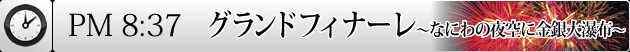 グランドフィナーレ ～なにわの夜空に金銀大瀑布～