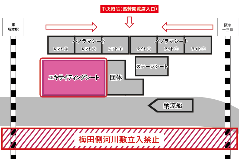 淀川花火大会　パノラマライトスタンド①   1枚