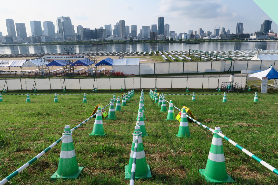 なにわ淀川花火大会2023 パノラマレフトスタンド１