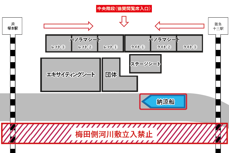 なにわ淀川花火大会 パノラマライトスタンド1 大人2枚-